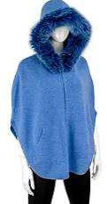 Denim Zip up Poncho