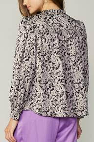 Jarquard Paisley Long Sleeve Blouse